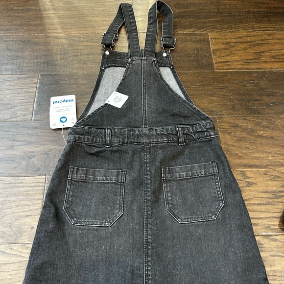 Mayoral Black Denim Overalls with Studded Detail - Picture 5 of 7